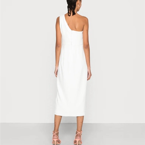 Evernew white one shoulder dress BNWT - 6 - Picture 2 of 4